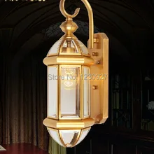 3 Вт светодиодный настенный Американский светильник, садовый светильник s, наружный светильник s, Балконный светильник s, все открытые медные лампы, настенный светильник, настольная лампа