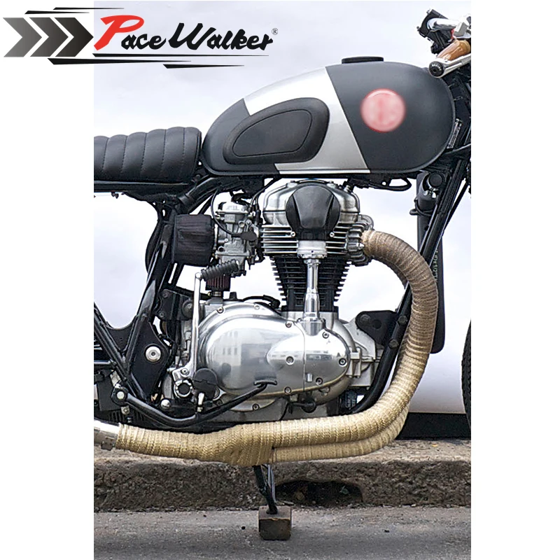 Автомобиль мотоцикл негорючие Turbo коллектор тепла выхлопных обертывание лента тепловой нержавеющей связей 1.5 мм* 25 мм* 5 м