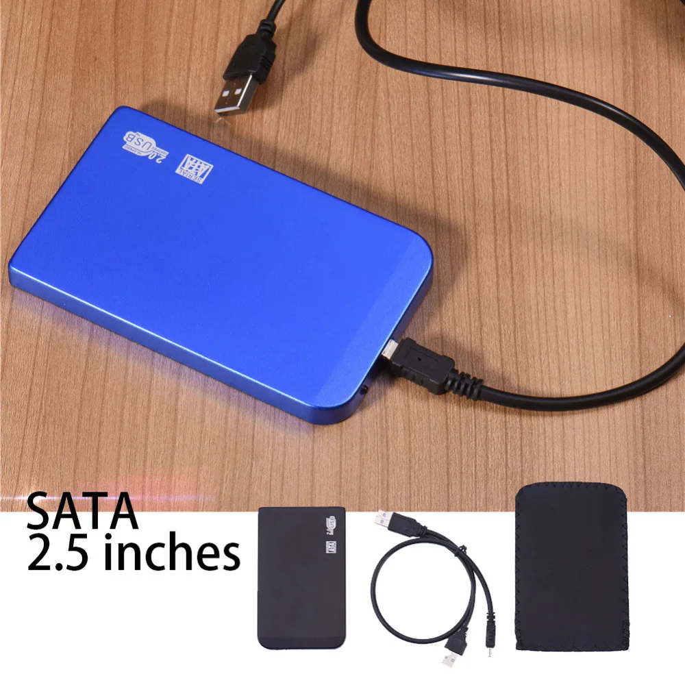 

USB 2.0 HDD Hard Drive 2 Colors 2.5 inch SATA box External Enclosure Mobile Disk Box for Cases laptop hard drivec Hard Disk