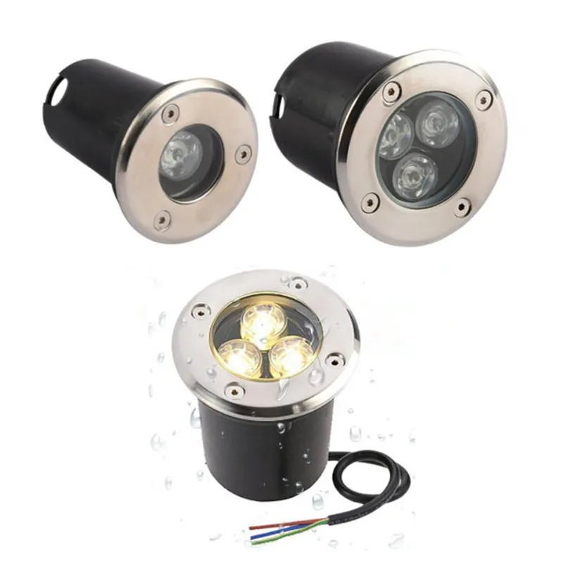 

LED Underground Light 3W 3x3W Recessed lamp Waterproof Outdoor Lighting Garden Buried Yard Landscape Inground Light