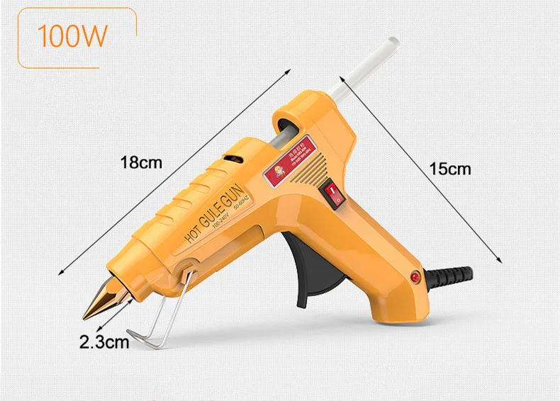 100 Вт термоплавкий клеевой пистолет Набор для ремонта температуры diy инструменты с 1 шт. клеевые палочки мощный инструмент медное сопло термо мини-пистолеты