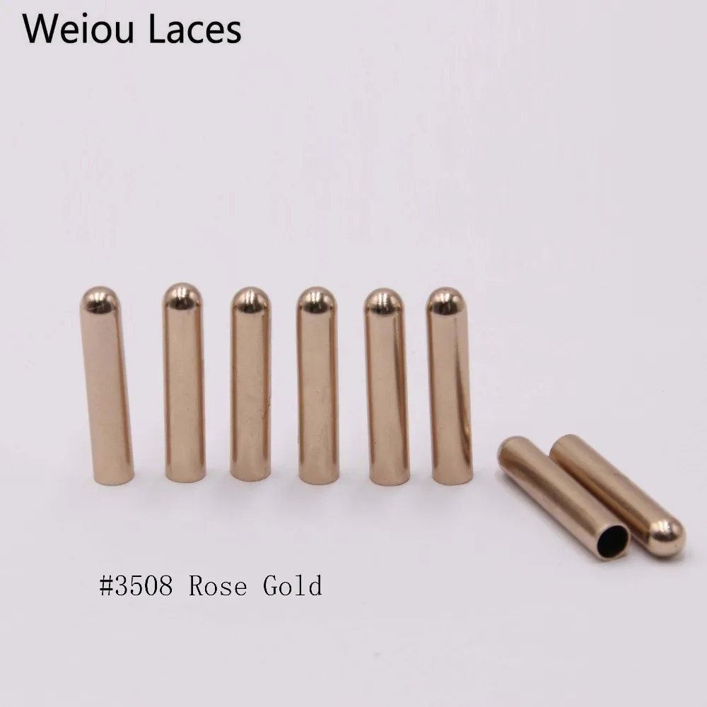 Weiou 4pcs/1set 4.3x22mm Metal Shoelace Tip Shoe Decorations Products Replacement Laces Head Aglets Boots Garment Accessories