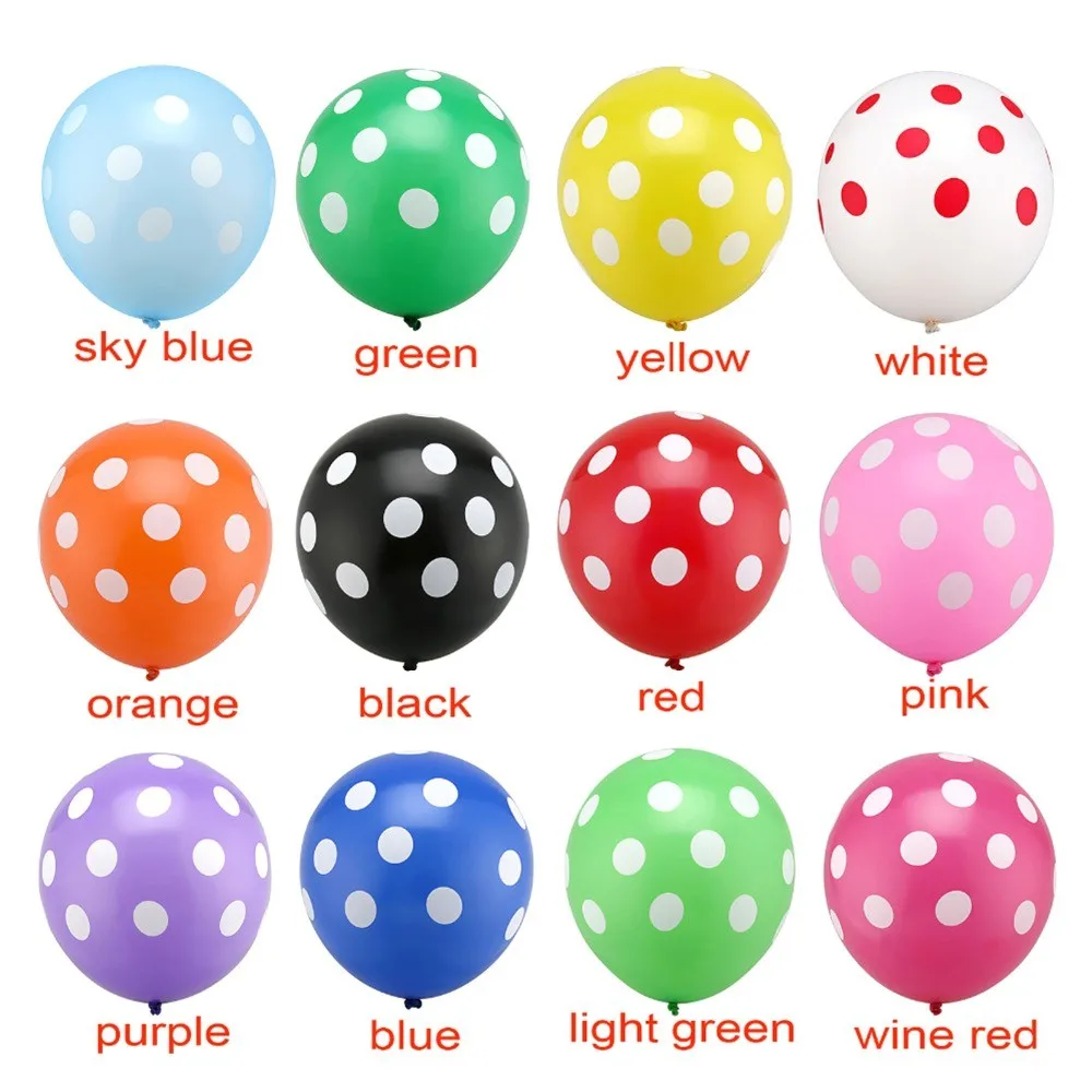 50pcs-12-Latex-Polka-Dots-Balloons-Wedding-Birthday-Balloons-Decoration-Globos-Party-Ballon-palloncini-anniversaire-Kid