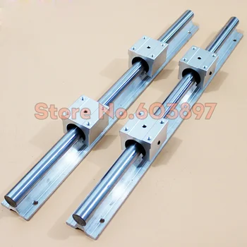 

2 pcs linear supported rails 4 pcs SBR25UU bearing blocks sbr25 length 600mm