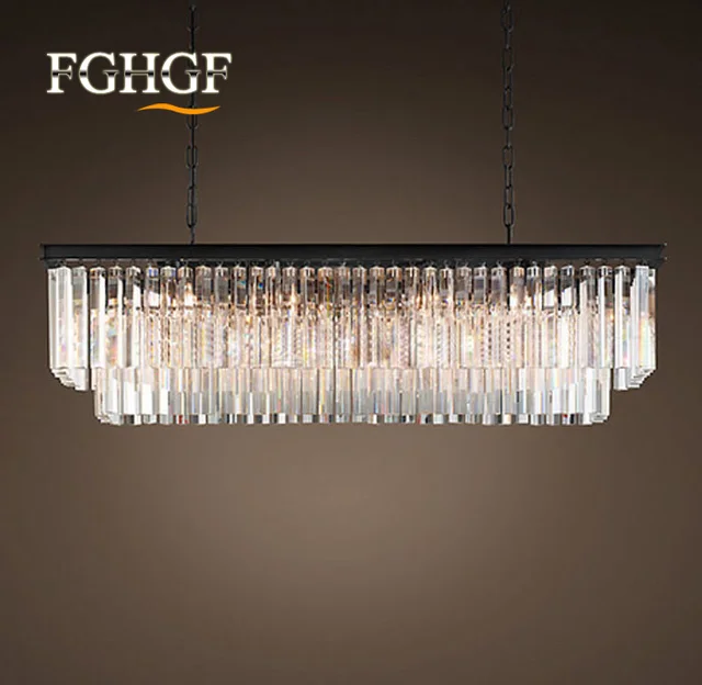 Modern Crystal Chandelier Light Res Rectangle Chandeliers Lamp Modern Crystal Chandelier Light Res Rectangle Chandeliers Lamp Clear Fixture Vintage Style Hanging For Dinning