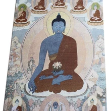 36 дюймов Тибет шелковой вышивкой золотой шелковой вышивкой, Медицина статуя Будды танка Картины росписи