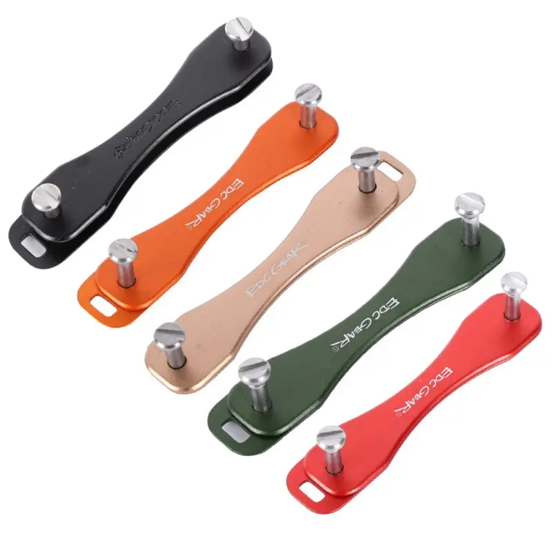 EDC Aluminum Hard Oxide Key Holder Clip Keys Organizer Folder Keychain