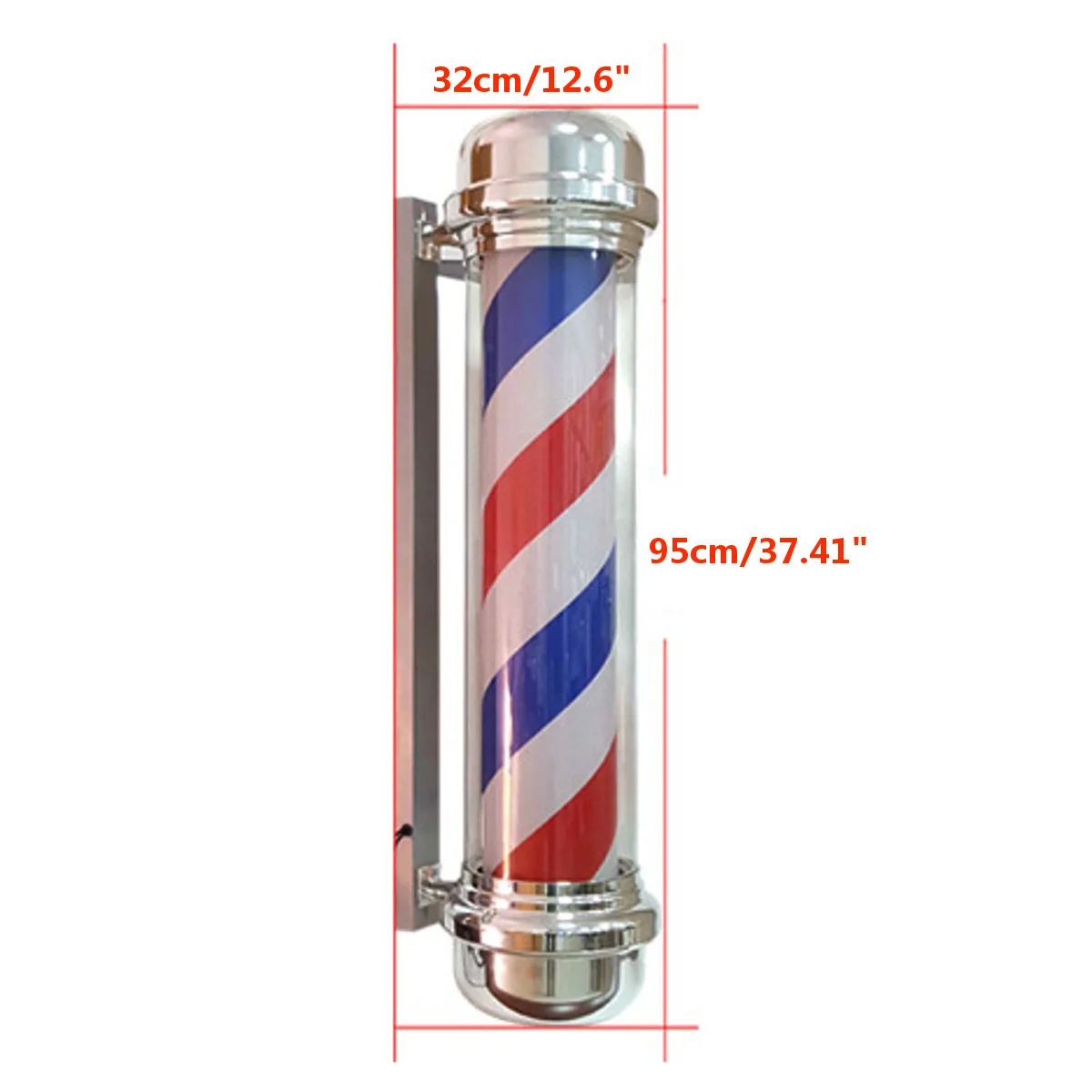 4 Types Barber Shop Light Red White Blue Stripes Rotating LED Light Lamp Hairdressing Salon Outdoor Hanging Sign Lamp