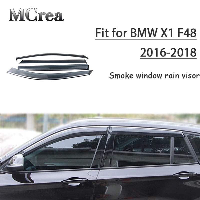 MCrea 4 шт. ABS автомобилей Дым Окно Солнце Дождь козырек отражающая Guard для BMW X1 F48 2016
