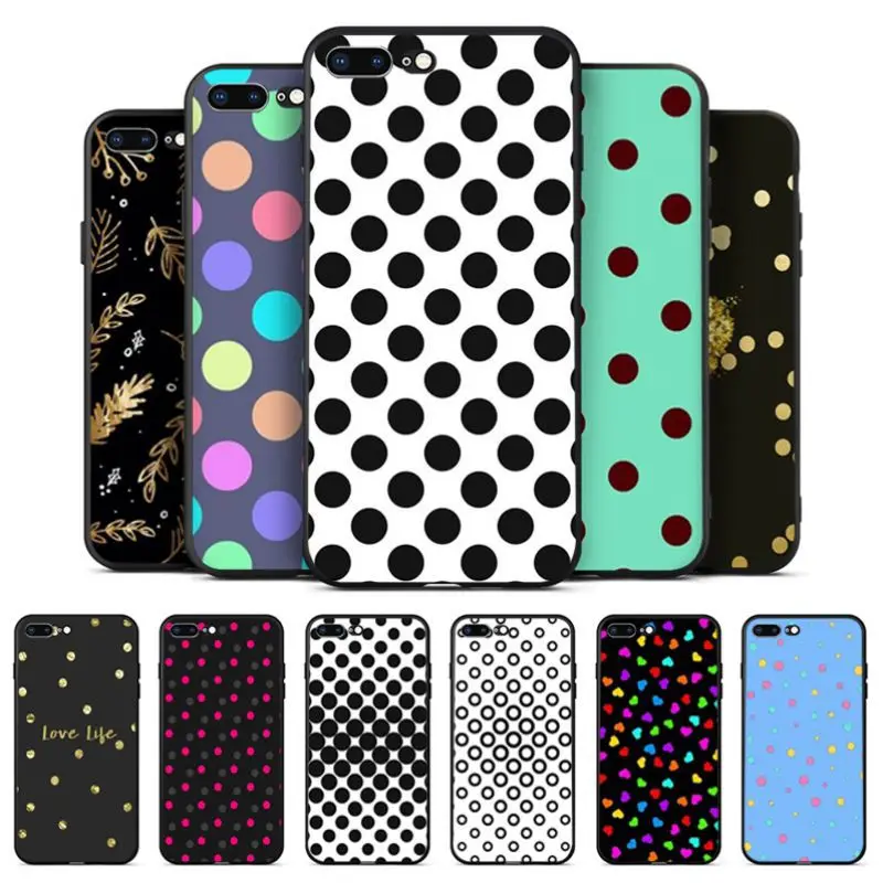 

Babaite Creative Design Polka Dot Soft Silicone Back Cover Shells for Apple iPhone 8 7 6 6S Plus X XS MAX 5 5S SE XR Cover