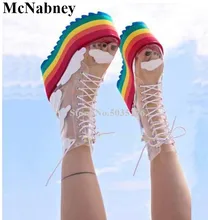 Transparent PVC Melaleuca Cross-tied Round Toe High Wedges Heels Ladies Mid-Calf Short Boots Lace-Up Spring/Autumn Women Shoes new women fashion mid calf boots for spring autumn pointed toe high heel cross tied black solid shoes lady lace up thin heels