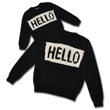 Family Letter HELLO BYE Thickening Sweaters Clothing 0-5Yrs Baby Infant Sweaters Cotton Matching Winter Mommy and Me Outfits