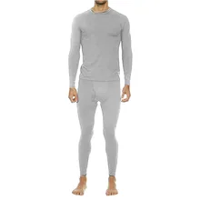 Solid Winter Thermal Underwear Men's Daily comfortable Suit Circular Collar Warm Clothing Set#0927 A#487