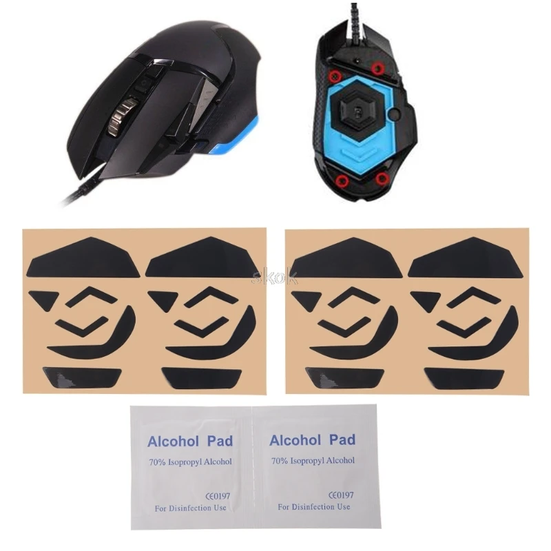 

4 sets 0.6mm Teflon Mouse Feet Mouse Skates Pad for Logitech G502 Laser Mouse M23 dropshipping