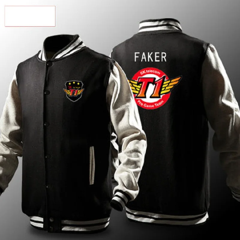 

faker Skt Jacket Men Lol Skt T1 Hoodies Fleece Faker Peanut Polerones Hombre Wolf SKT Bang Sudaderas Para Hombre Sweatshirt