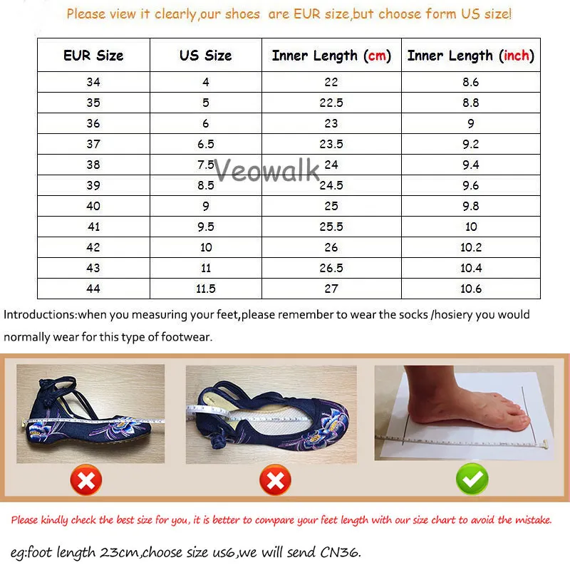 Veowalk/Женская парусиновая обувь на плоской подошве с китайским бантом в стиле ретро; женская повседневная обувь на платформе с ремешком на щиколотке и цветочным принтом из джинсовой ткани и хлопка