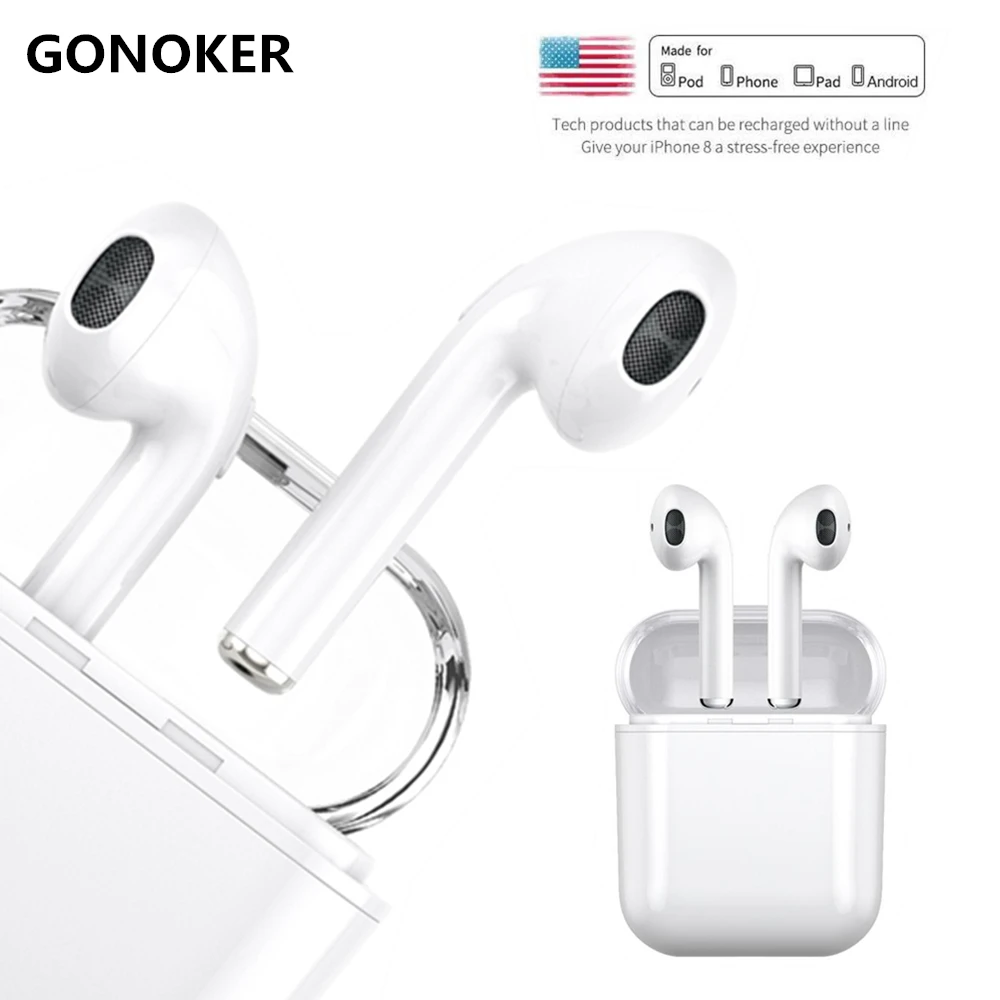 

GONOKER Wireless Headphones, Bluetooth Earphones Stereo Headset Sports TWS Bluetooth Earphones for iOS and Android