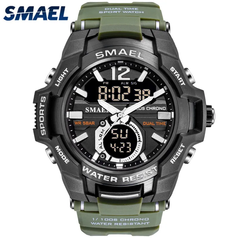 

SMAEL Relogio Masculino Casual Quartz Watch Men Outdoor Sport Military Wristwatch Waterproof Multifunction Digital Watches Men