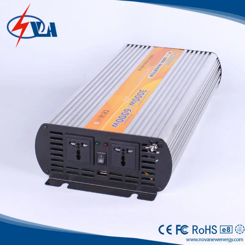 3000 watt 12/24v dc to 110/220v ac solar power inverter without battery