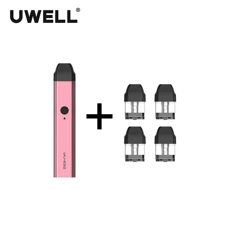 ¡En Stock! Kit de sistema portátil UWELL Caliburn y 1 paquete de cartucho rellenable de 2 ml kit de - 4