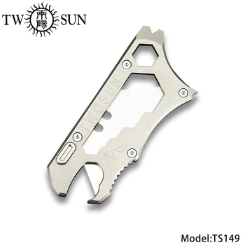 

TWOSUN Ti Titanium Tool Multi tool MINI Utility Knife Screwdriver Spanner Outdoor Survival Tool Bottle Opener Portable EDC TS149