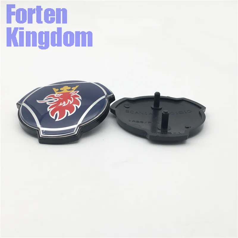 Forten Kingdom 1 шт. для грузовика Scania синяя передняя решетка, эмблема на решетку 80 мм ABS черная тарелка алюминиевая эмблема 1401610