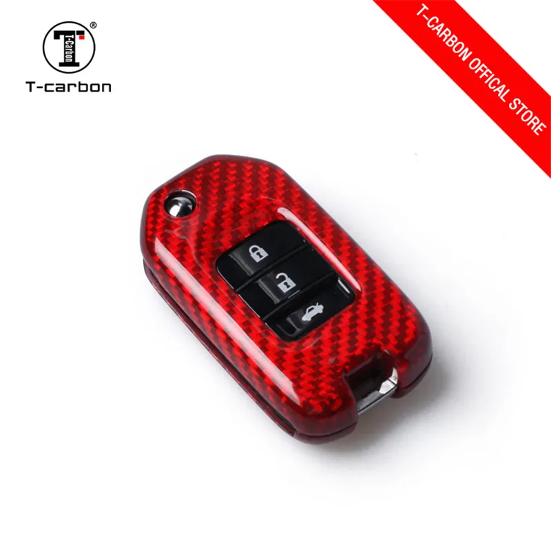 

Carbon Fiber Car Key Case Protective Shell Styling Bag Box For Honda three-key modification protects the key case of the origina
