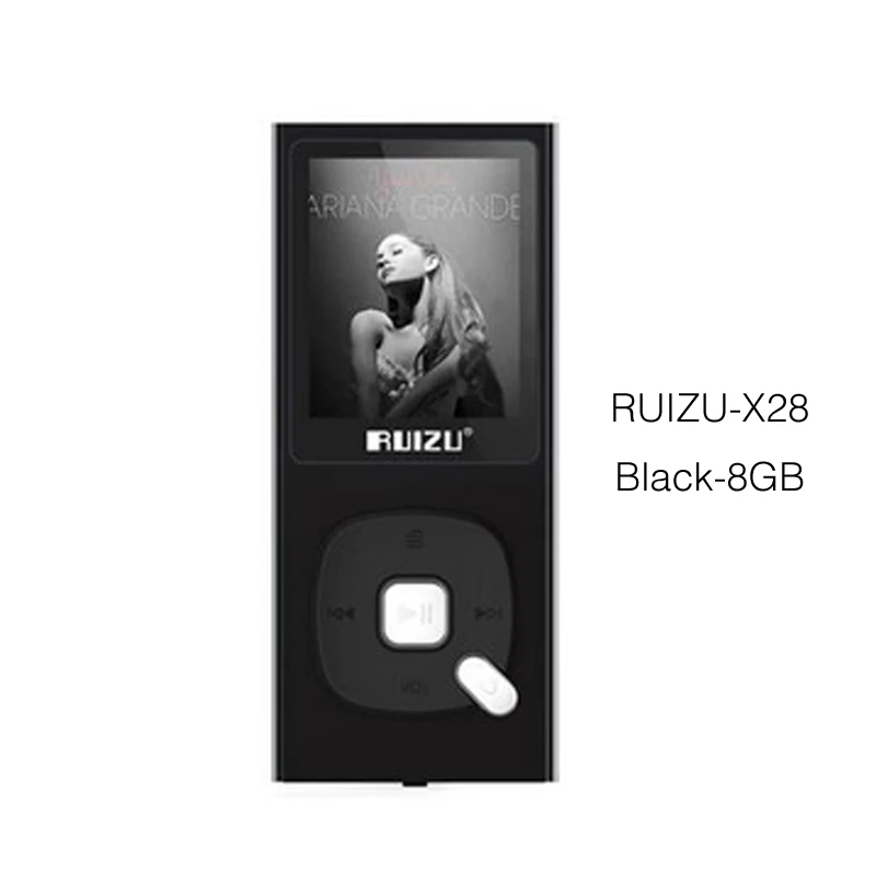 MP3 плеер ruidu X28 8 Гб MP3/WAV/APE/WMA/FLAC высокое качество звука без потерь Музыкальный плеер с fm-рекордером Поддержка TF карты - Цвет: Черный