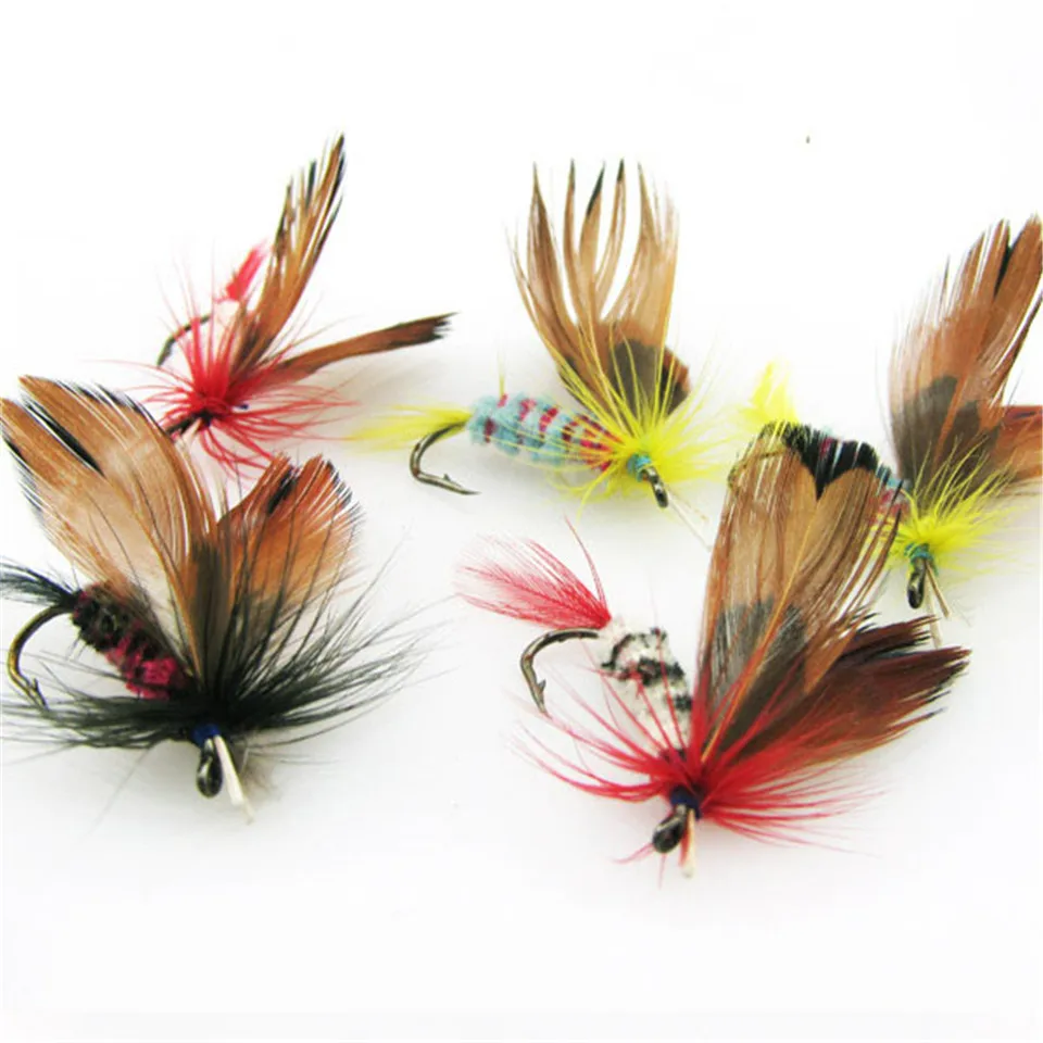 Top Quality Dry Fly Fishing Lure set 60Pcs Butterfly Shape With Single