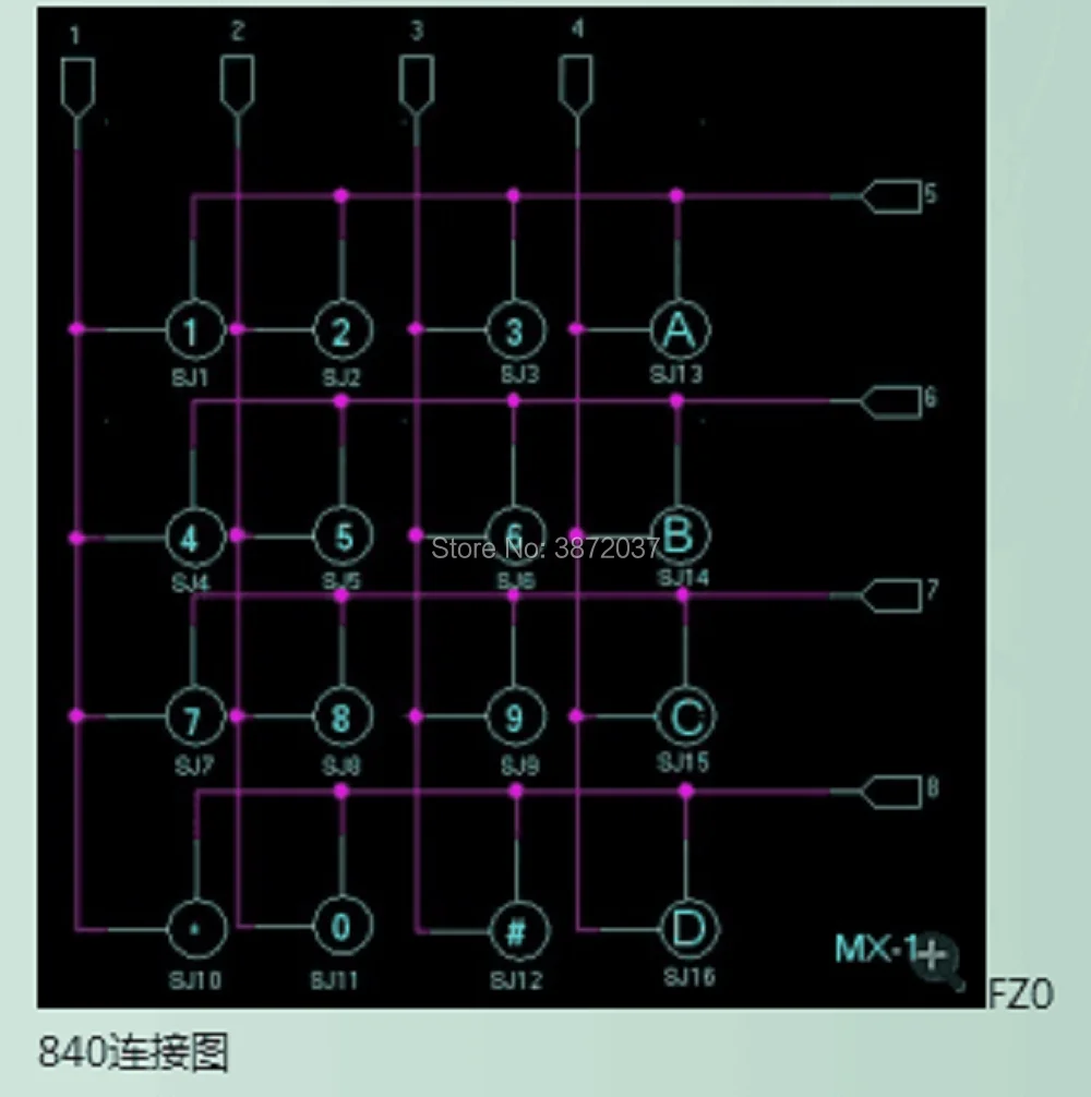 FZ0840-4x4 Matrix keyboard module-2