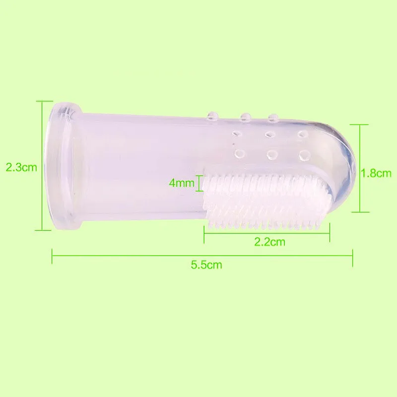 300 шт. нетоксичный ребенка зуб Кисточки Детская безопасность Младенческая язык Кисточки очистить массаж Кисточки силиконовые Материал