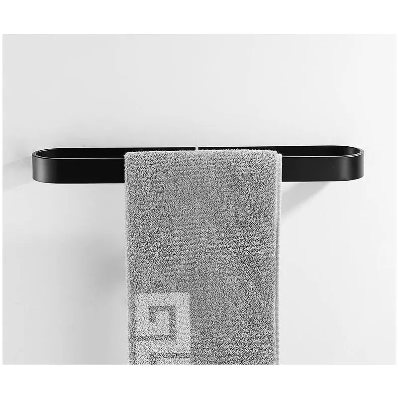 Полотенце кольцо алюминиевое черное или белое туалетное полотенце вешалка полка для хранения нет необходимости Дрель аксессуары для