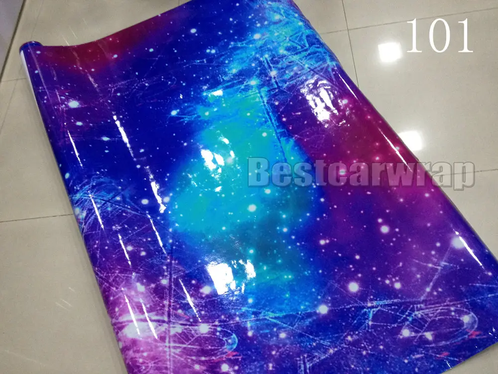Glossy & Matte Galaxy Stickerbomb Starry sky Vinyl Car Wrap graphics
