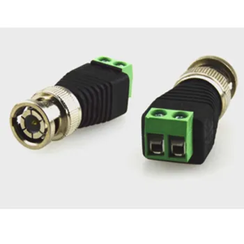 

10pcs Bnc Male To 2 Pin Camera DVR Connector CCTV Adapter Terminals