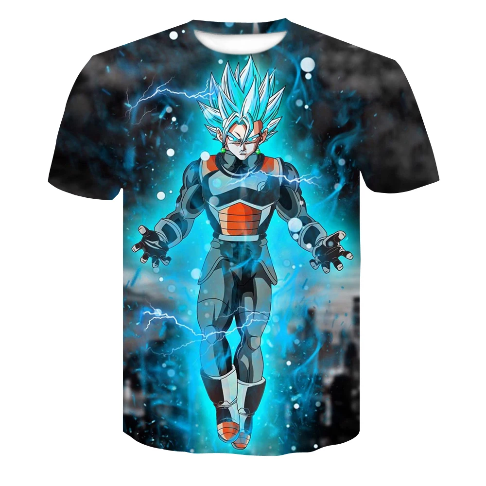 Dragon Ball Z футболки мужские летние модные 3D принт Супер Saiyajin Сон Гоку черные Zamasu Вегета Дракон футболки топы