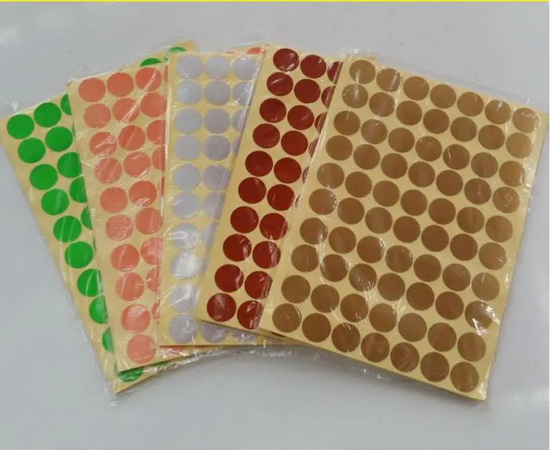 12 разноцветных круглых наклеек с кругами для печати бумажных наклеек s Label самоклеющиеся наклейки в горошек офисные школьные принадлежности
