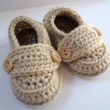 Вязанные крючком пинетки ручной работы; сандалии; обувь для новорожденных; вязаные мокасины для маленьких мальчиков; хлопок; 9 см; 11 см; 13 см