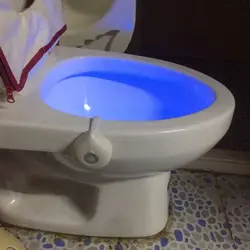 Smart Ванная комната туалет Ночная светодио дный движения тела активирована на/Off лампа с сенсором для сидения 8 расцветок инфракрасный