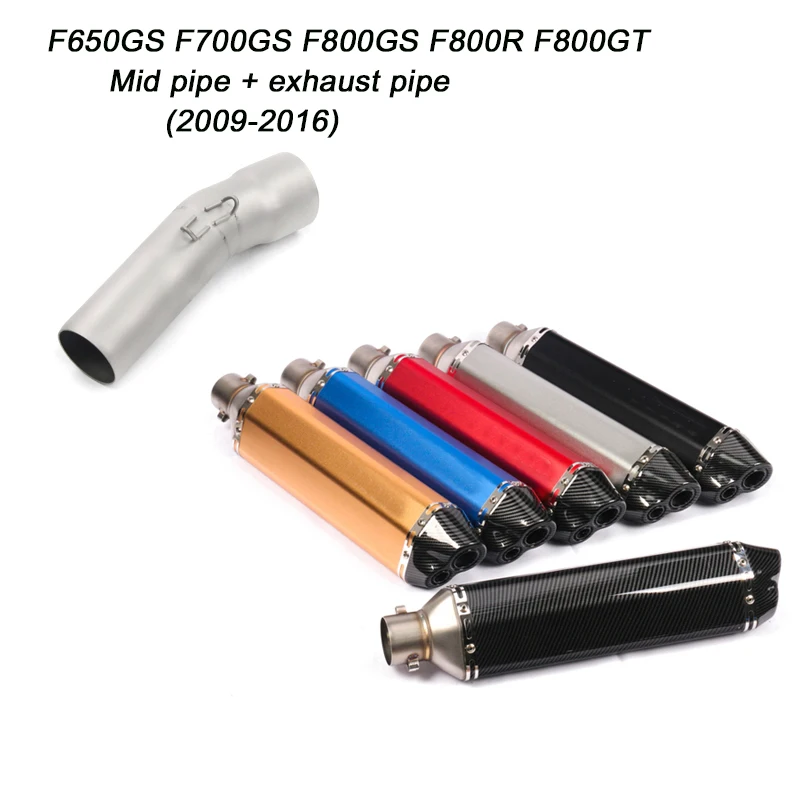 

50.8MM Motorcycle Mid Link Pipe Exhaust Muffler Pipe Silencer System For BMW F650GS F700GS F800GS F800R F800GT 2009-2016