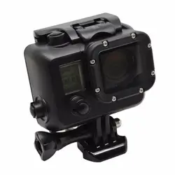 Черный подводный Водонепроницаемый погружения Корпус жесткий чехол для GoPro Hero3 видеокамера аксессуары чехол