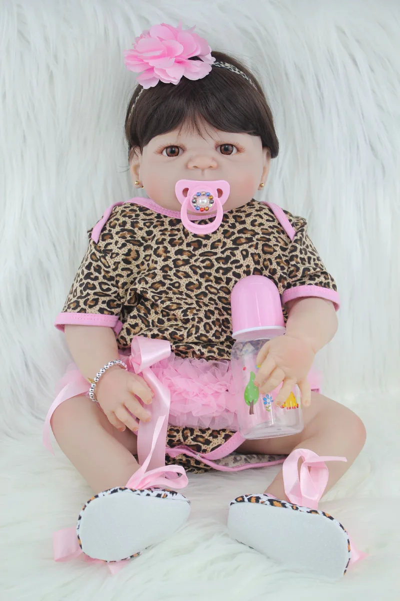 55 см полностью силиконовый Bebe Reborn Baby Girl реалистичный 22 &quotноворожденный малыш