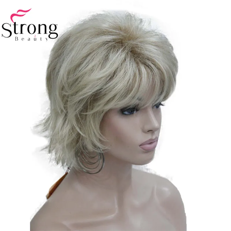 StrongBeauty блонд короткий флип-ап, мягкий и полный синтетический парик выбор цвета