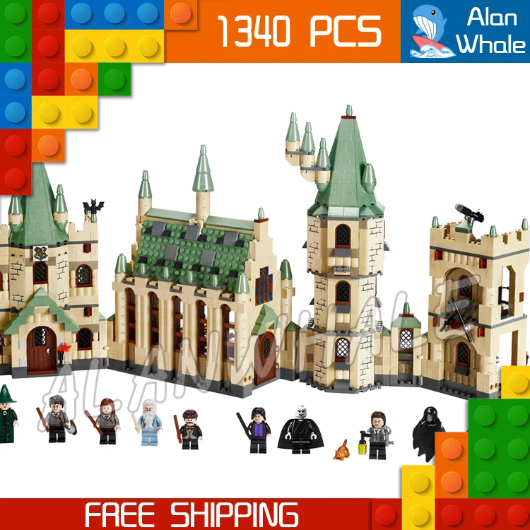 

1340pcs Magic Hogwarts Castles Gryffindor School 16030 Figure Building Blocks Toys Movie Harri Potter Compatible With LegoING
