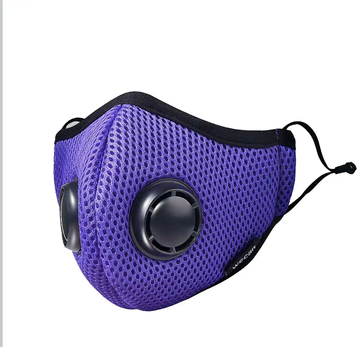 M форма Пылезащитная маска для лица рот фильтр активированный уголь анти PM2.5 дыхательный клапан маска для анти-пыльцы аллергии для мужчин и женщин - Цвет: Фиолетовый