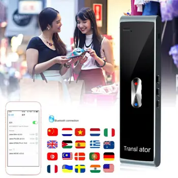 

Smart Voice Translator Portable Two-Way Real Time Intercom Multi-Language Translation Bluetooth Wireless Translator 3C10