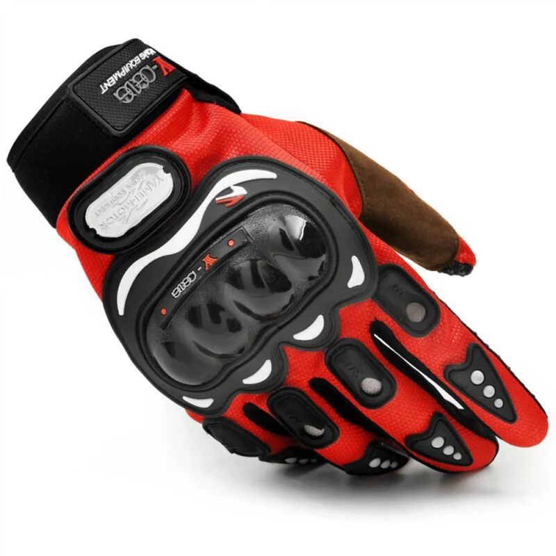 

Motorcycle non-slip gloves leather full finger motorcycle gloves protective cover guantes moto cross-country gloves