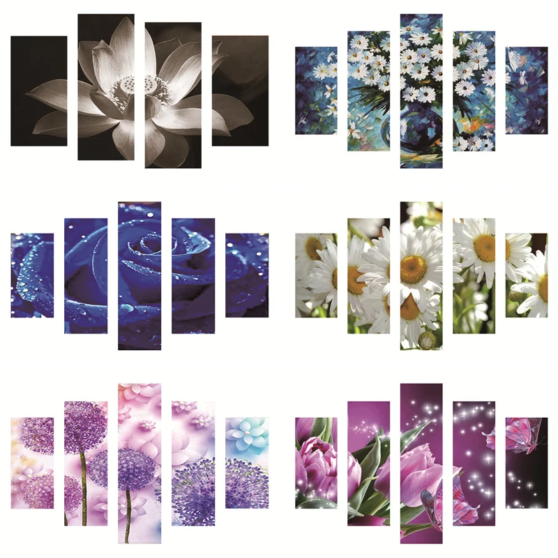 DIY Diamond painting multi picture flowers picture diamond embroidery
