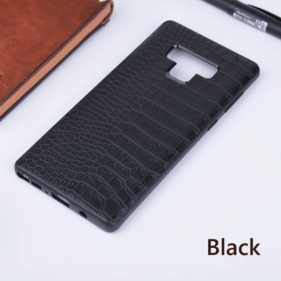 !ACCEZZ Luxury Crocodile Skin Phone Case For Samsung Galaxy Note9 Cover Soft TPU Protective Shell Capa Coque PC Hard Frame Cases (11)