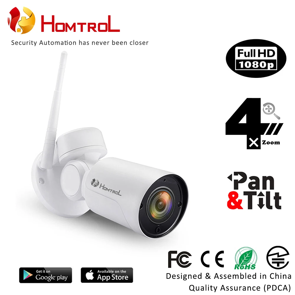 

Intelligent WiFi Smart Home Pan & Tilt IP Camera with 4X Zoom Focus Motion Detection & Built-in Microphone Support 128G SD Card