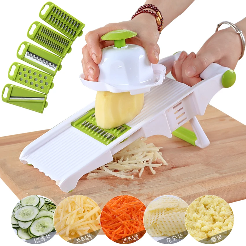 

Mandoline Peeler Grater Vegetables Cutter tools with 5 Blade Carrot Grater Onion Vegetable Slicer Kitchen Accessories